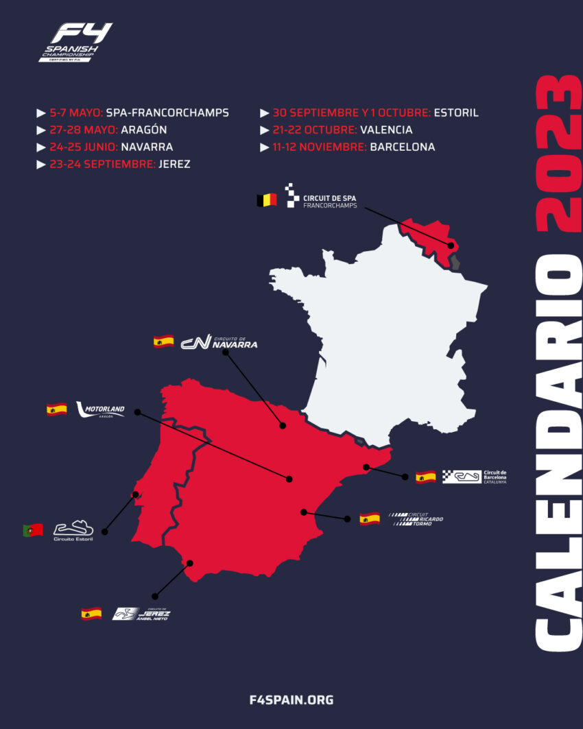 El Campeonato de España de F4 anuncia su calendario 2023